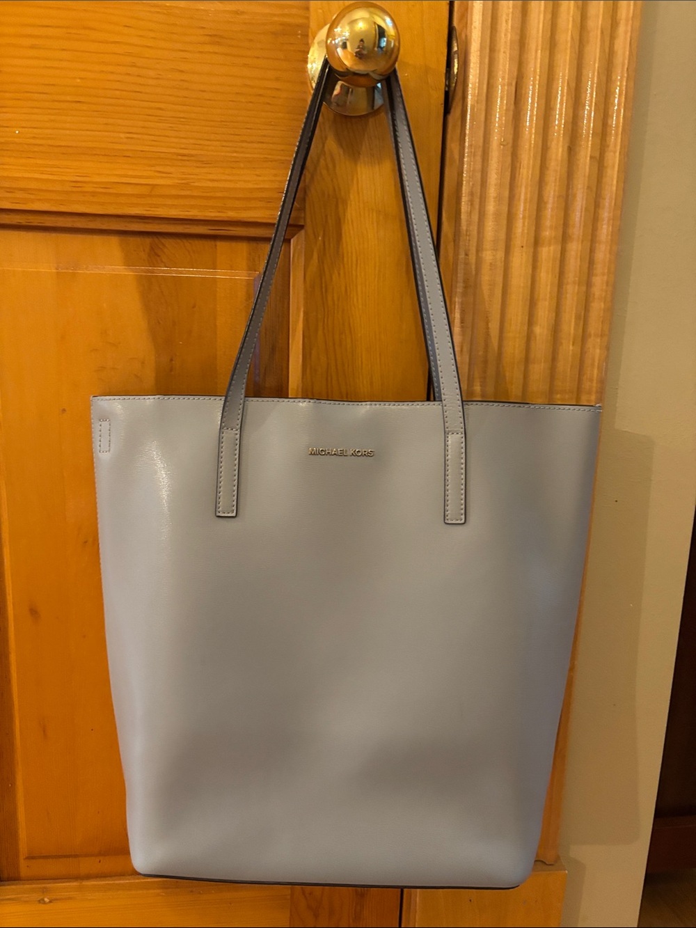 Michael Kors Light Blue Leather Tote